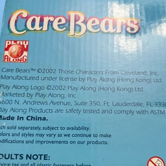 2002 Play Along 12" Yellow "FUNSHINE" Care Bear with "The Great Race" VHS - Picture 5 of 5